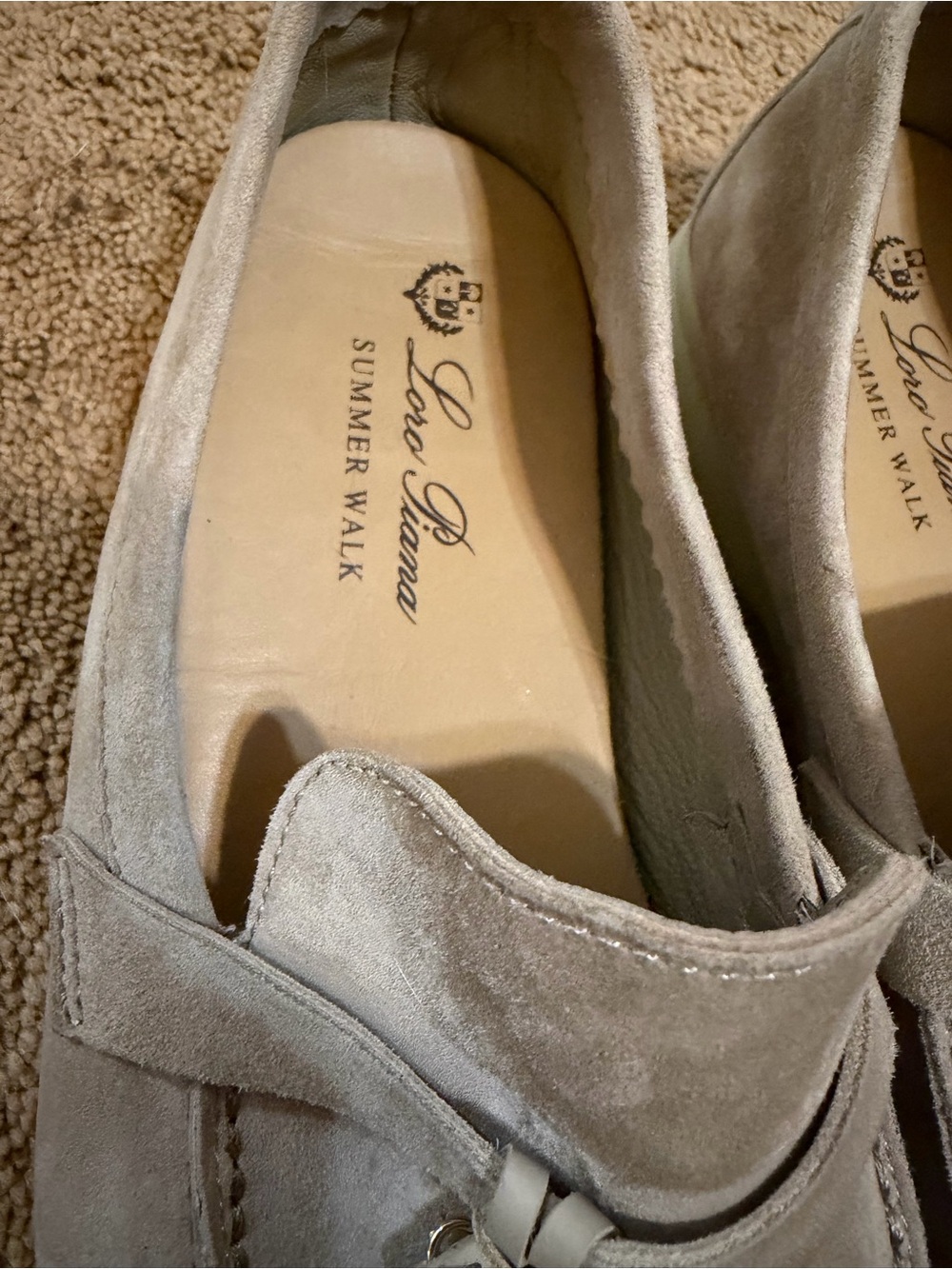 Loro Piana Summer Charms Walk suede loafers It38 - Picture 5 of 11